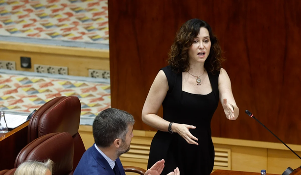 Díaz Ayuso en el pleno de la Asamblea de Madrid