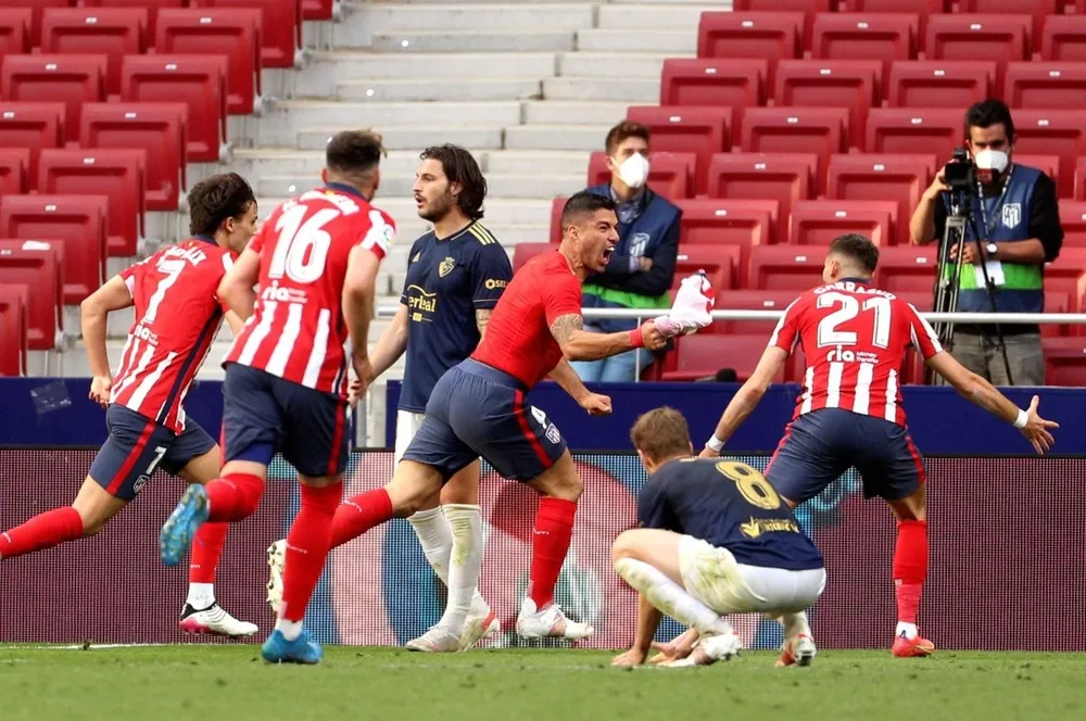 El alocado festejo tras su gol contra Osasuna el fin de semana pasado