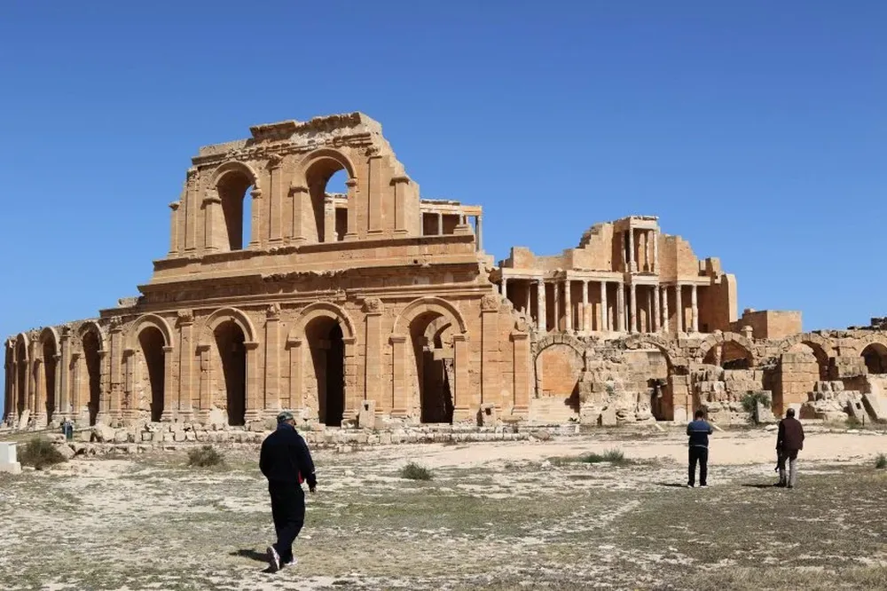 Anfiteatro romano de la antigua ciudad de Sabratha