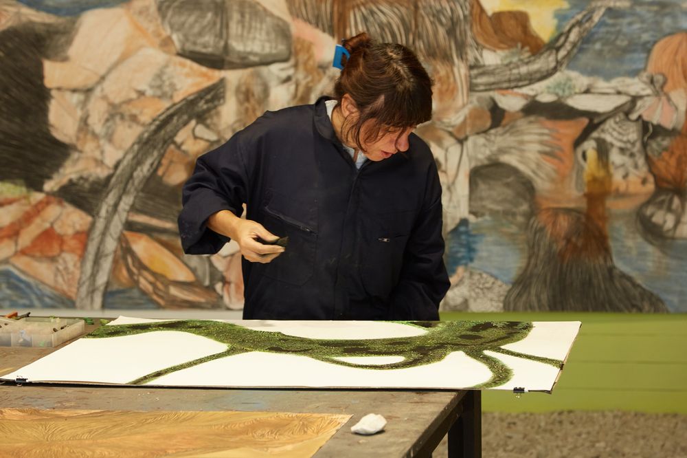 Viviana Blanco en la residencia artística de Solanas Art Experience