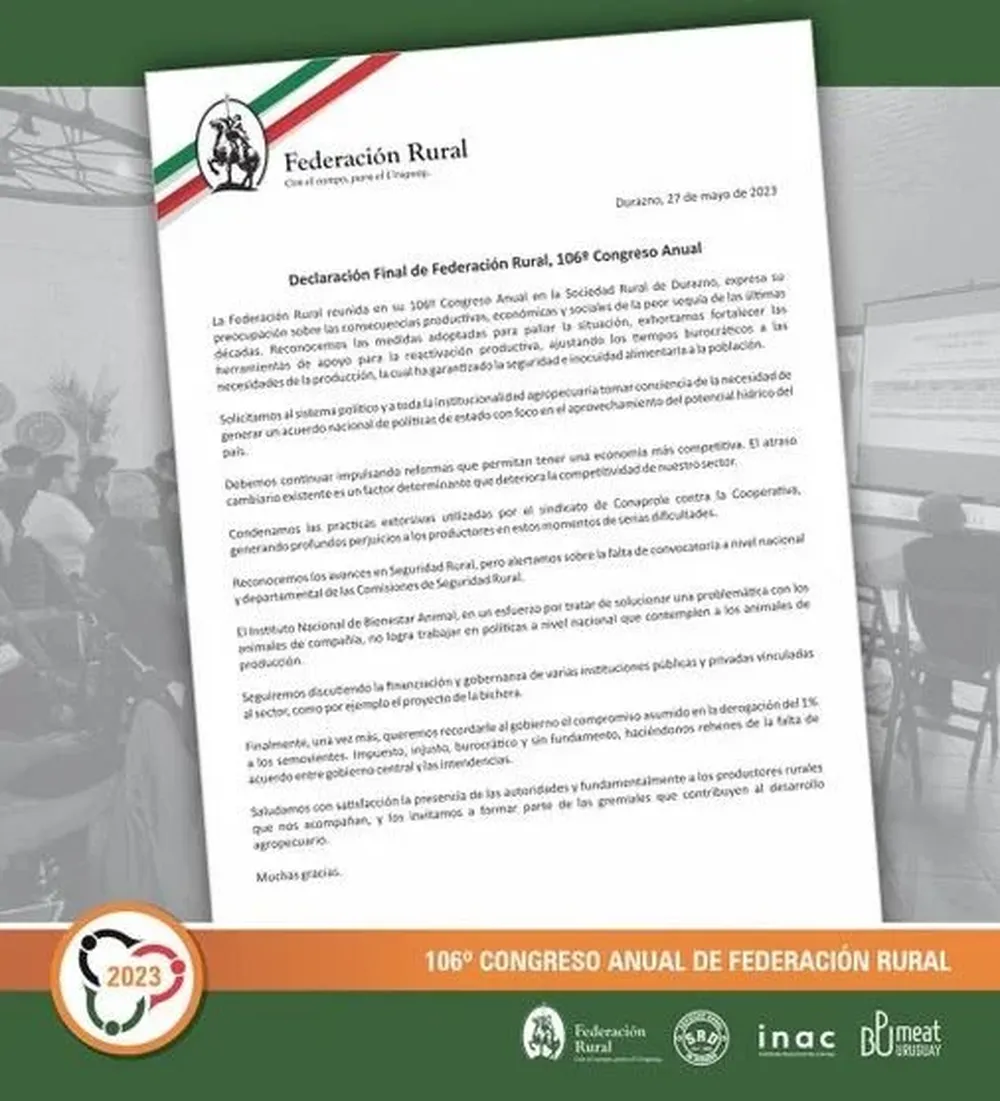 La proclama ruralista de 2023.