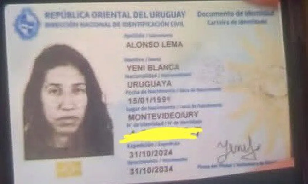 Cédula de Yeni Blanca Alonso Lema