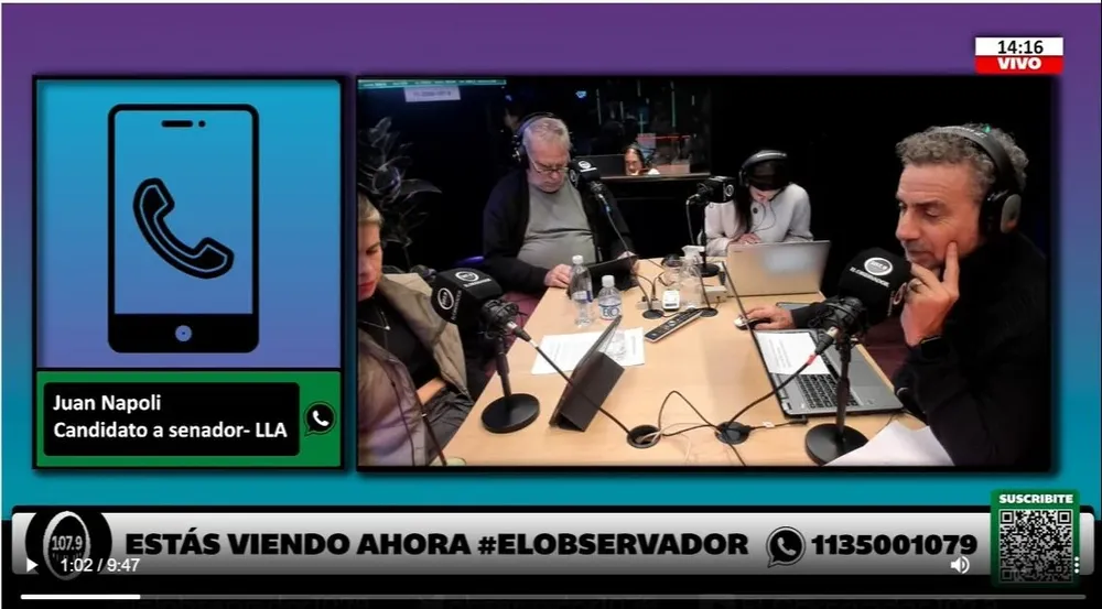 Juan Napoli, el candidato a senador de La Libertad Avanza,