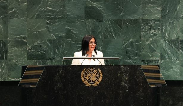 Delcy Rodríguez en la Asamblea de la ONU