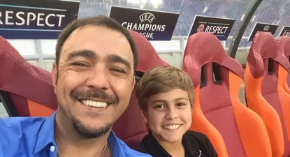 El Chino y su hijo en el Olímpico de Roma