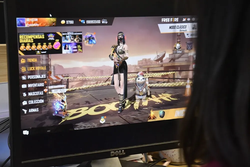 Foto ilustrativa. Pantalla del Free Fire