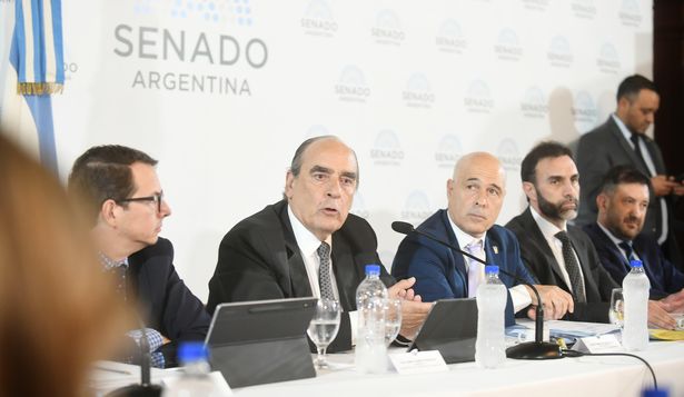 Guillermo Francos en el Plenario de Comisiones del Senado que discuten la Ley de Bases
