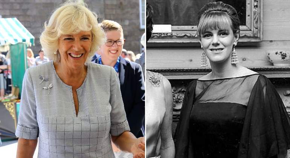 La reina Camila en la actualidad, y en su juventud.