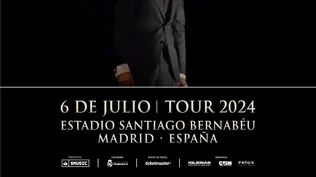 Cartel del concierto de Luis Miguel en el Estadio Santiago Bernabéu.