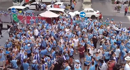 Los hinchas celestes siguen a la selección en el Mundial sub 20
