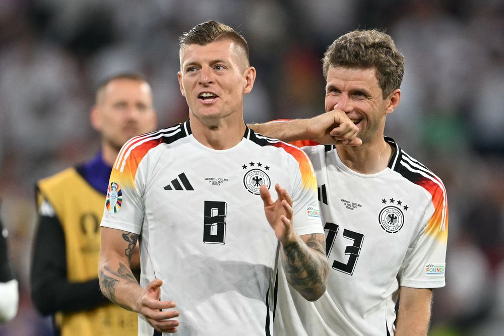 Toni Kroos y Thomas Müller fueron titulares en la selección de Alemania en el debut de la Eurocopa 2024