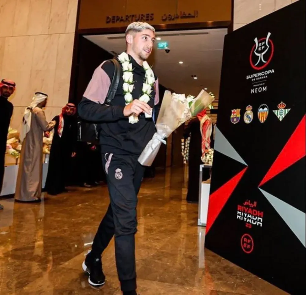 Valverde al llegar a Riad