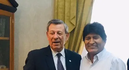 nin novoa visito a evo morales en mexico y le manifesto su solidaridad