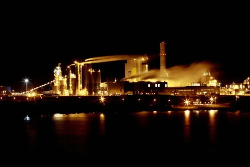 La planta de celulosa de UPM ubicada en Fray Bentos.