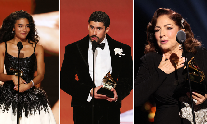 Los cantantes Olivia Dean, Bad Bunny y Gloria Estefan fueron algunos de los que hablaron contra las políticas migratorias de Donald Trump al recibir sus premios en los Grammy.