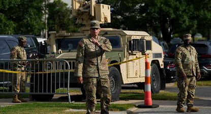 Miembros de la Guardia Nacional en Washington DC este martes.