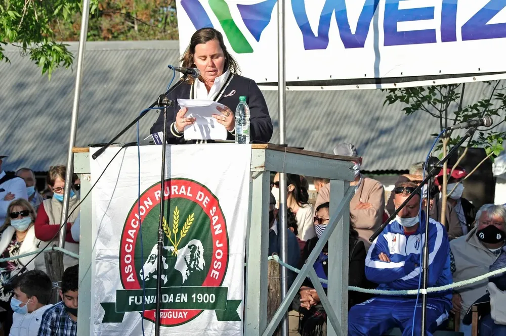 Pilar Camy, durante su discurso en San José.