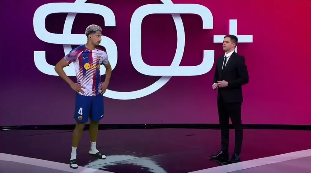 Ronald Araujo en el estudio de ESPN