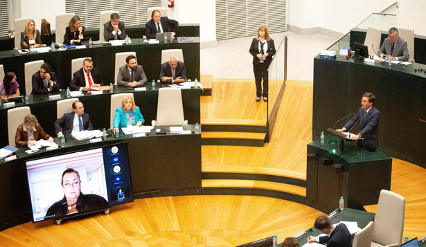La sesión ordinaria del Pleno Municipal este martes, en el Palacio de Cibeles.&nbsp;