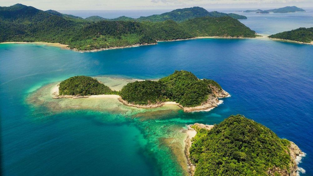 Las islas de Andamán y Nicobar se extienden por la costa este de la India.