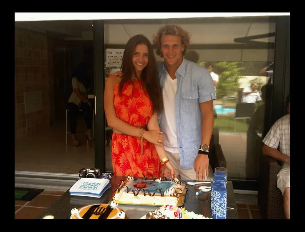 Zaira Nara y Diego Forlán