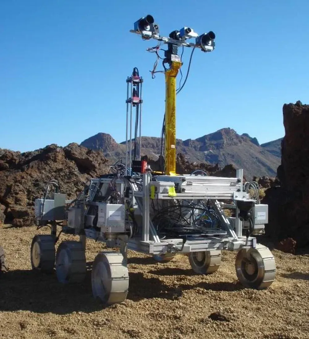 El rover Astrium Bridget, empleado durante las pruebas de campo del proyecto Safer