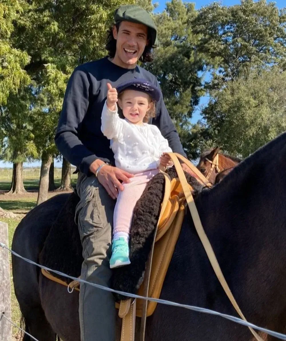 Cavani y su hija India