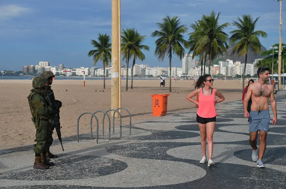 Patrullas militares desplegadas en una de las playas más famosas del mundo en 2018 por el auge criminal.