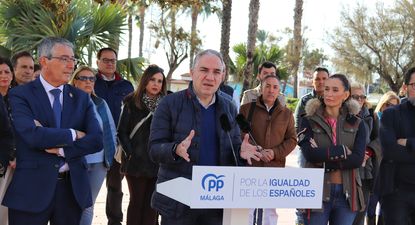 El vicesecretario de Coordinación Autonómica y Local y Análisis Electoral del PP, Elías Bendodo, en un acto en Málaga.
