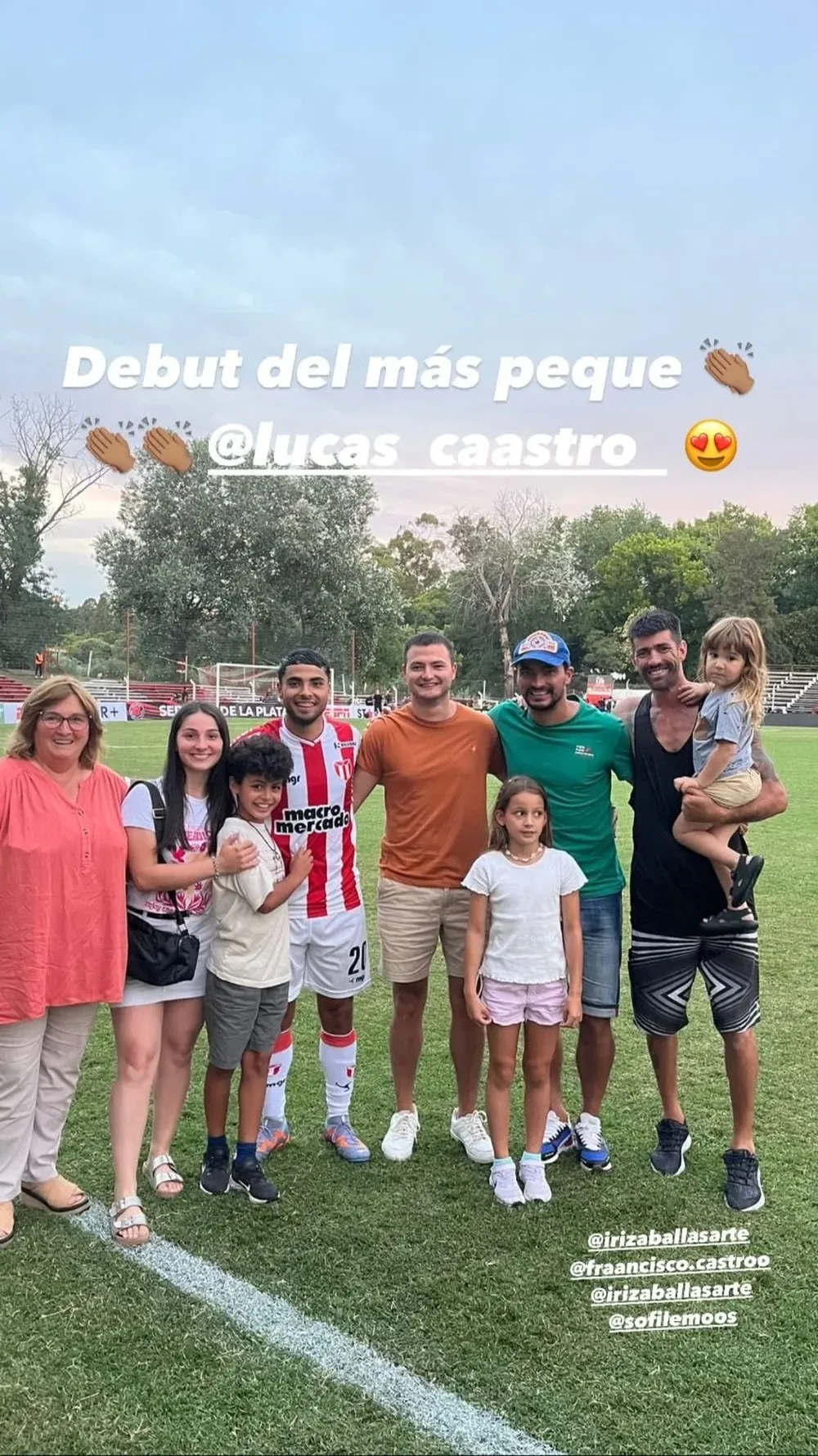 Con la familia: el posteo del Chory
