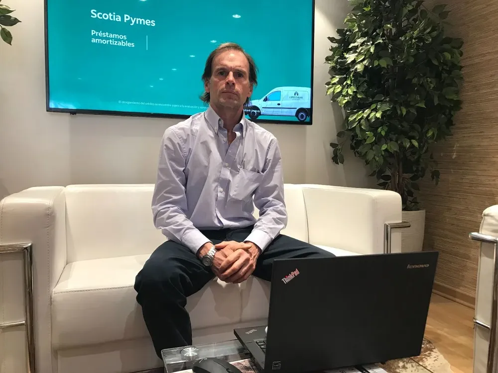 Mauro Besio Costanzo, integrante del equipo de Área Empresas Pymes y Rurales de Scotiabank.