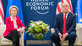 Ursula Von der Leyen y Donald Trump.
