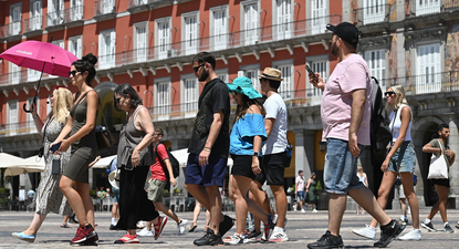 Turistas en Plaza Mayor