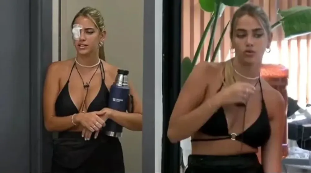 Sabrina y un parche en el ojo