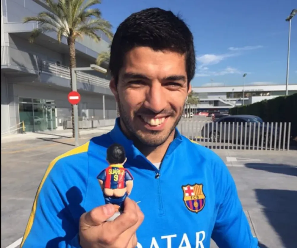 Suárez con su caganer