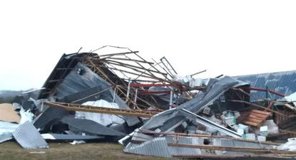 Plantas de acopio de granos destrozadas por turbonada en Paysandú