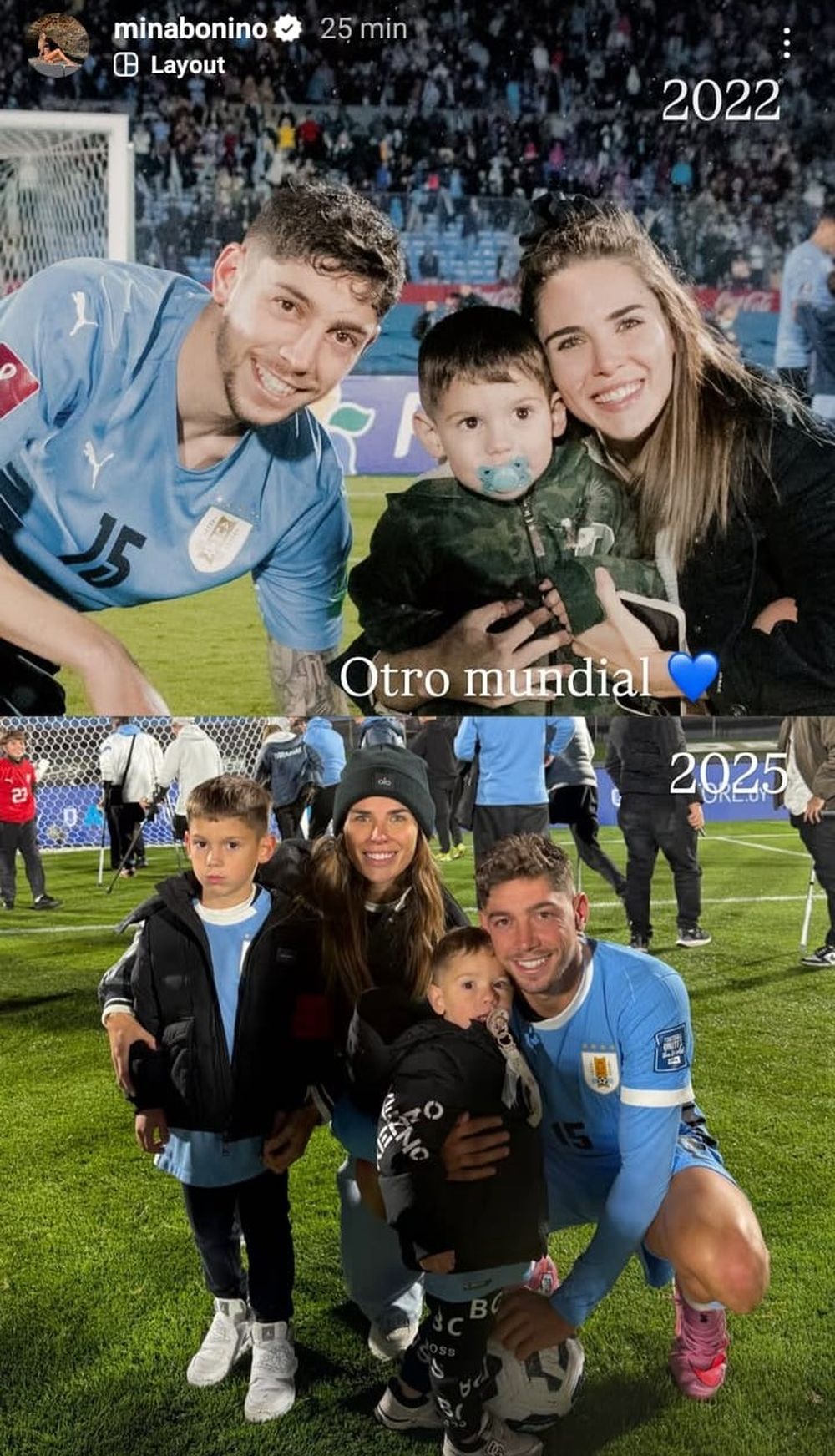 El festejo de Federico Valverde y Mina Bonino&nbsp;