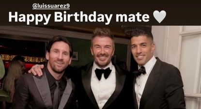 El saludo de David Beckham a Luis Suárez por su cumpleaños
