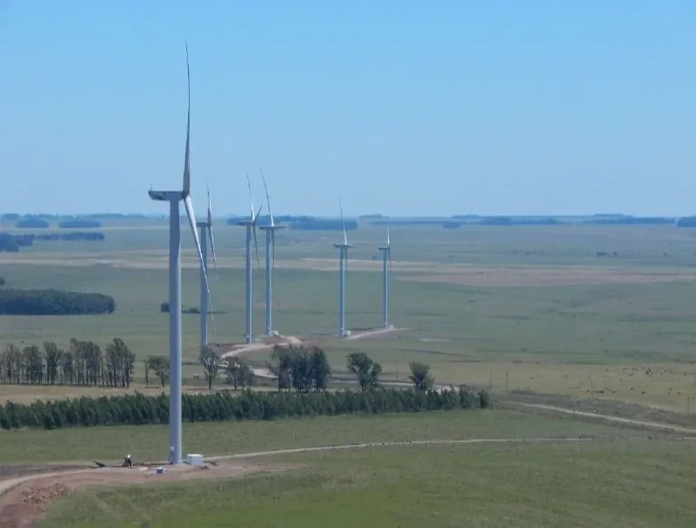 Parque eólico en Uruguay.