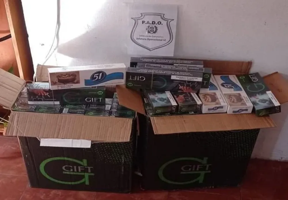 Incautación de cigarrillos ilegales en Canelones