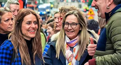 Itziar Ituño, actriz de Series como La casa de papel en la marcha de Bilbao 