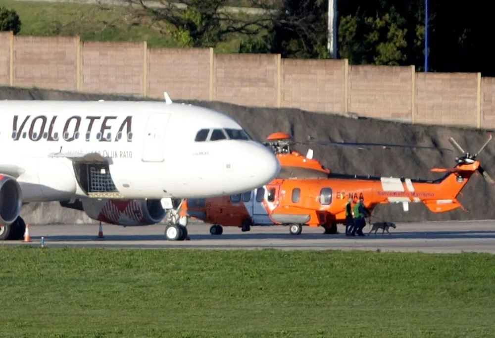 Avión de Volotea en el aeropuerto de Bérgamo