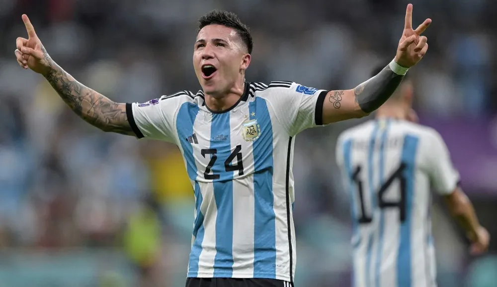 El festejo de Enzo Fernández