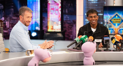 Pablo Motos, feliz, con Lamine Yamal