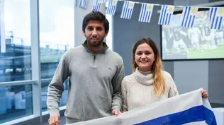 Matías Suárez y Agustina Pavluk