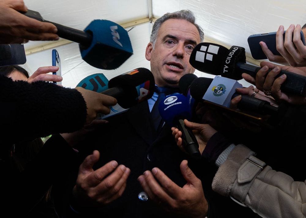 Yamandú Orsi en una rueda de prensa, imagen de archivo.&nbsp;