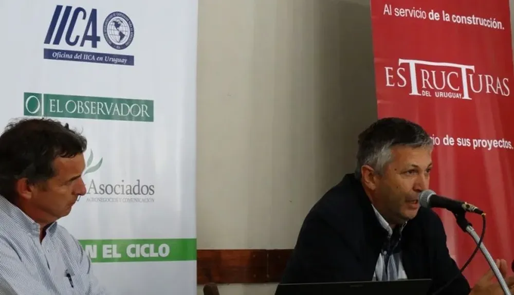 Billy Batrro y Marcos Guigou el jueves en la jornada de Agro en Foco