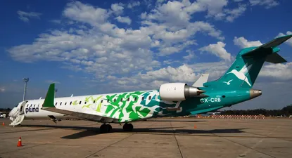 Avión Bombardier que perteneció a Pluna