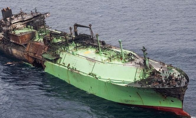 Inicialmente se informó que el Arctic Metagaz se había hundido, pero ha estado a la deriva desde principios de marzo.