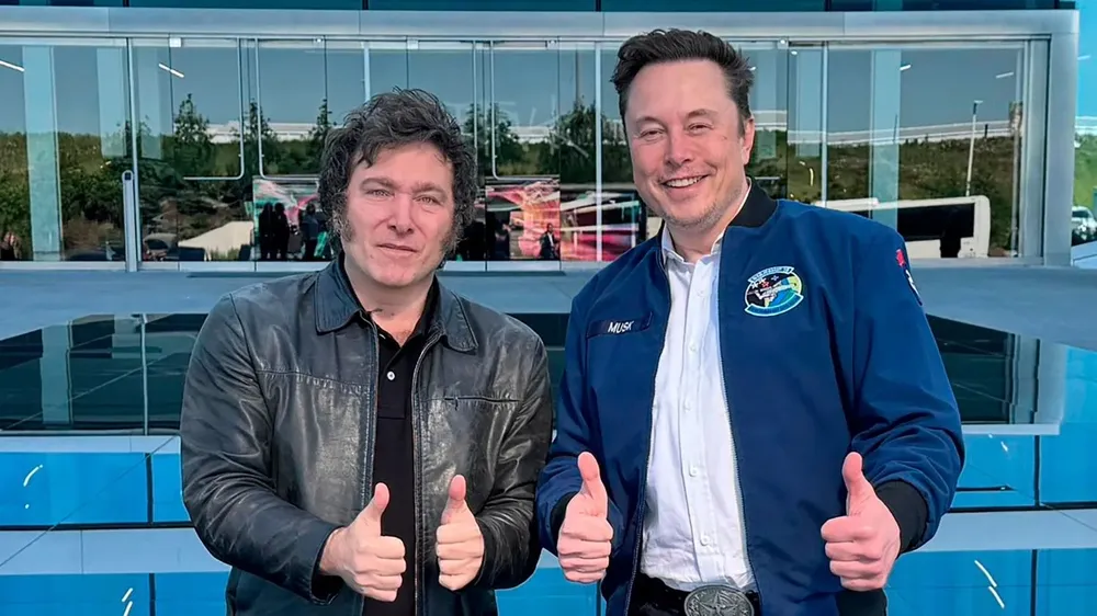 Javier Milei junto al magnate Elon Musk en Austin, Texas, el mes pasado